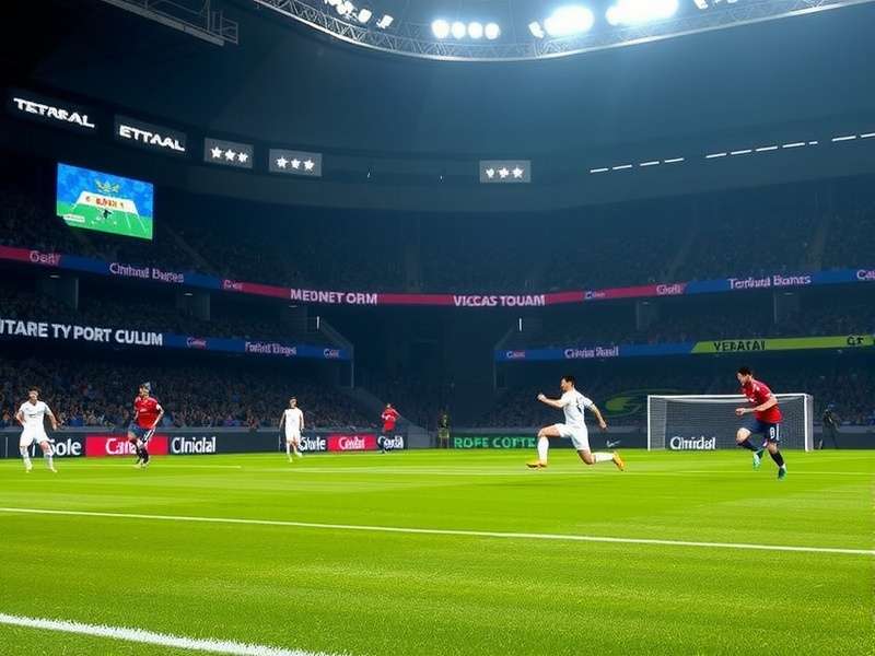 Person playing FIFA game on a laptop