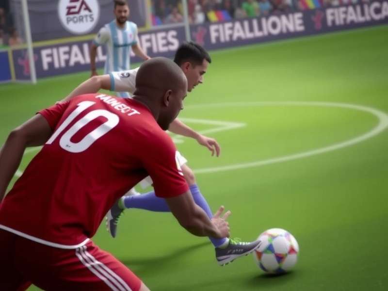 FIFA 2026 next-gen gameplay screenshot showing realistic player models and stadium atmosphere