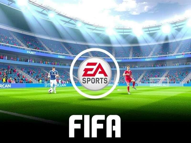 A gamer playing FIFA on a high-end PC setup in a modern room