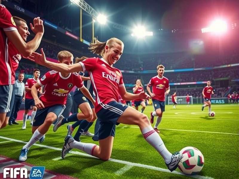 Competitive FIFA esports tournament in a Houston venue with intense players