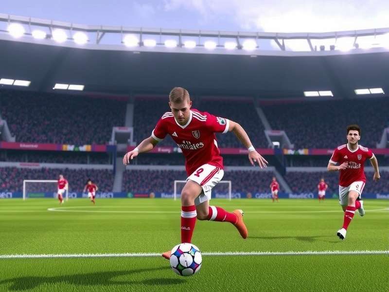 Dynamic FIFA gameplay screenshot showing a player taking a free kick