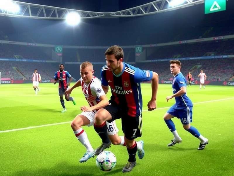EA FC Mobile gameplay on a smartphone showing intense football action