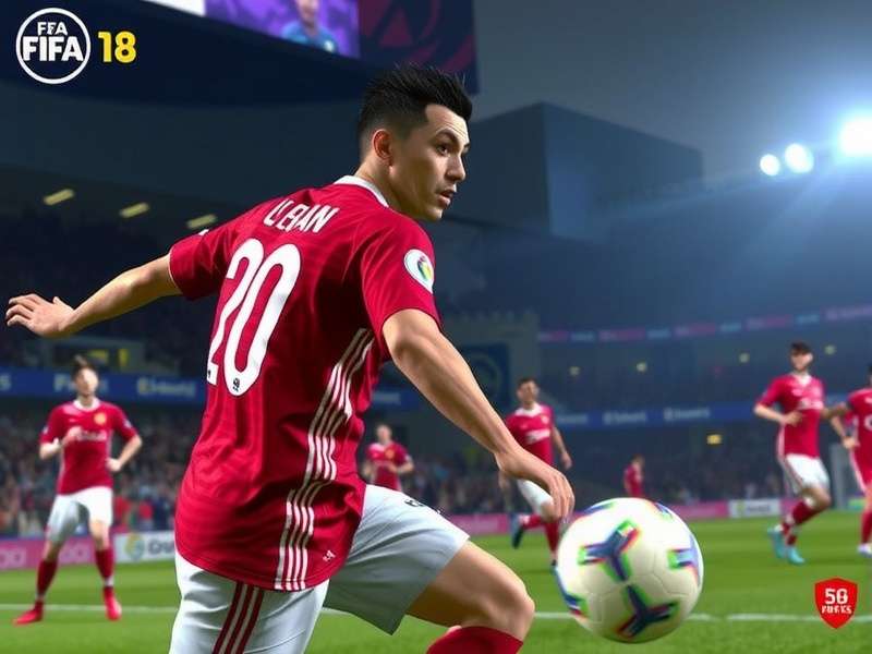 FIFA football game screenshot showing intense match action