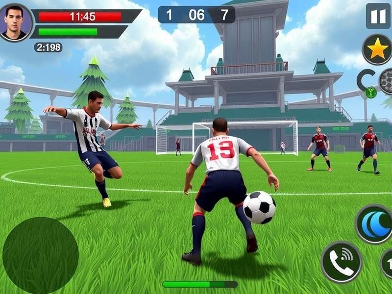 Fc Mobile Pc gameplay action shot with Indian stadium atmosphere