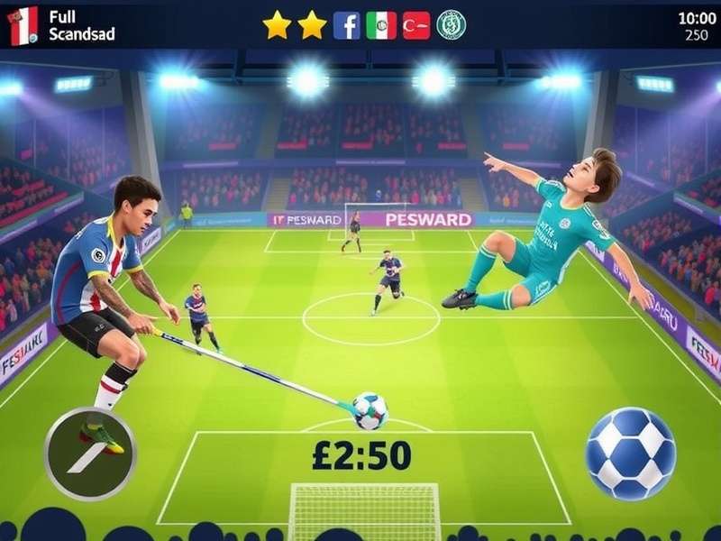 FC Mobile gameplay action shot with stadium atmosphere and player skills