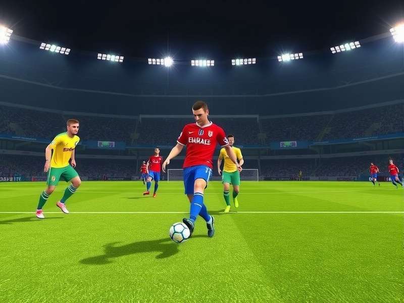 FIFA 26 gameplay action shot featuring Indian football star in iconic blue jersey