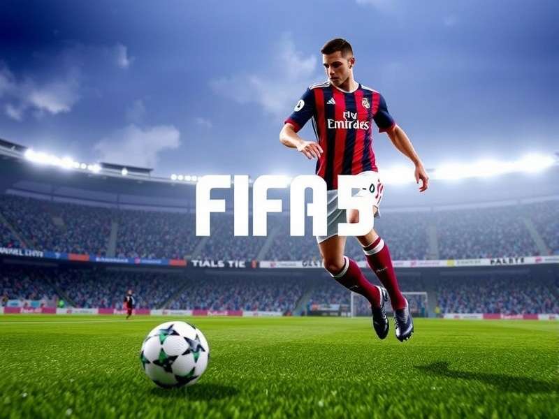 FIFA 25 gameplay on Windows PC showing football match action